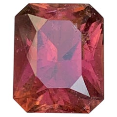 Tourmaline rose pourpre naturelle 8.94 Ct Radiant Cut Gemstone Loose pour pendentif