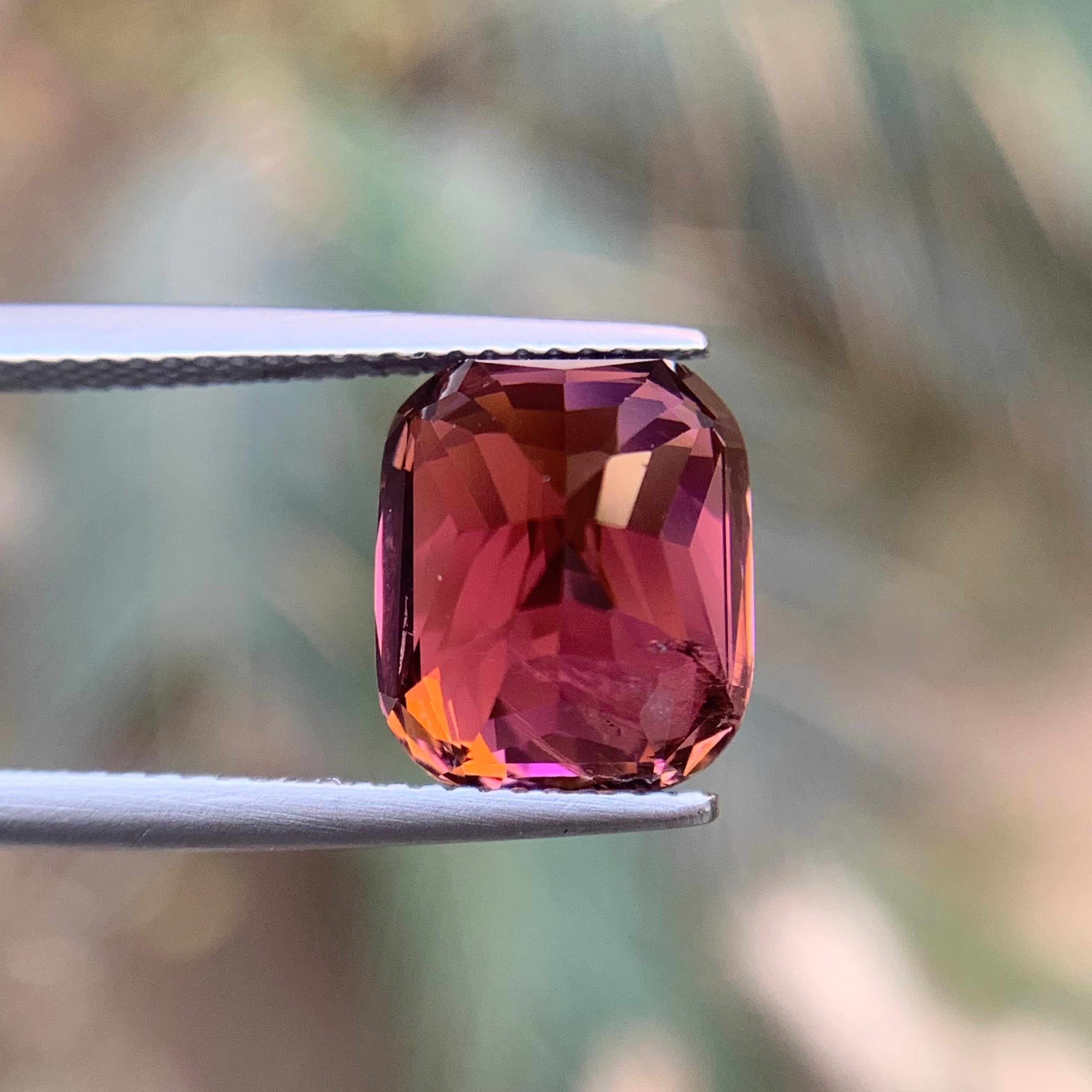 Tormalina rosa violacea da 6,95 carati con taglio a cuscino, gemma naturale sfusa per anello in vendita 5