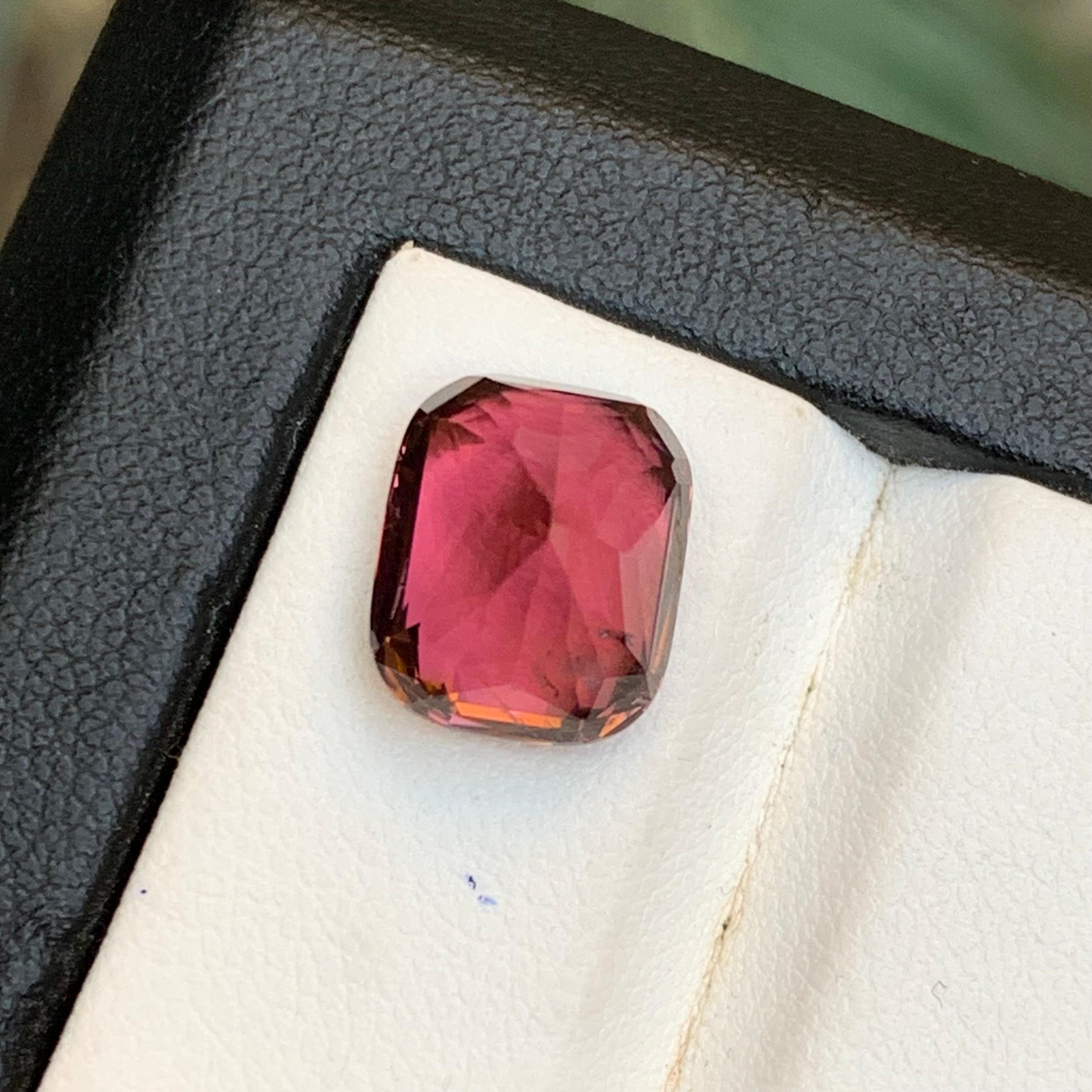 da uomo o donna Tormalina rosa violacea da 6,95 carati con taglio a cuscino, gemma naturale sfusa per anello in vendita