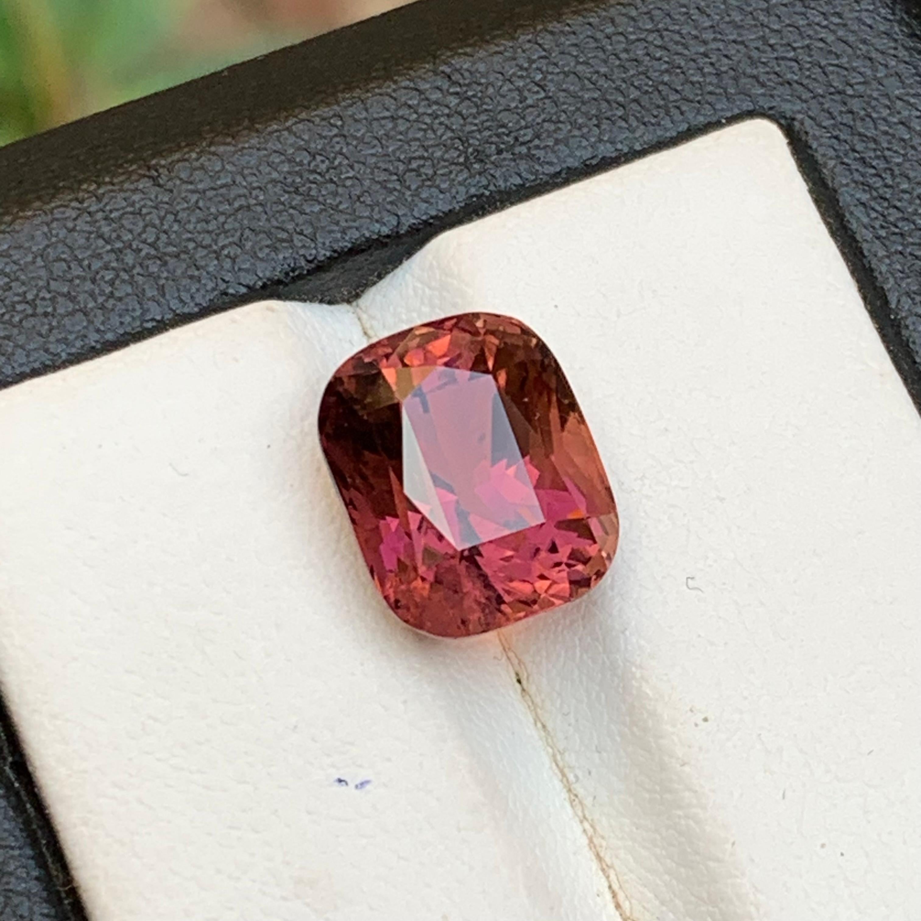 Tormalina rosa violacea da 6,95 carati con taglio a cuscino, gemma naturale sfusa per anello in vendita 3