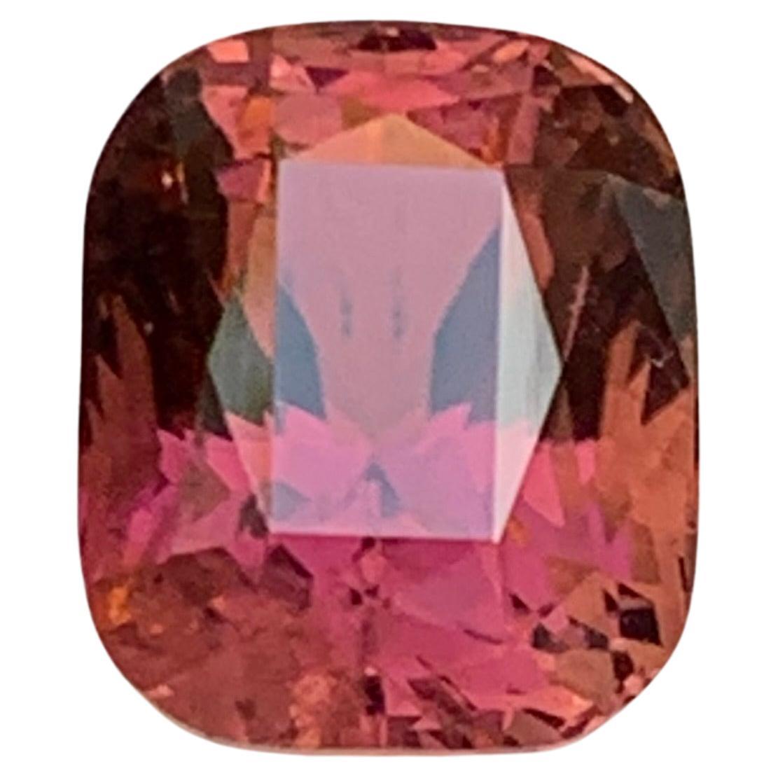 Tormalina rosa violacea da 6,95 carati con taglio a cuscino, gemma naturale sfusa per anello in vendita