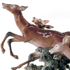 Pursued Deer Sculpture, Limited Edition