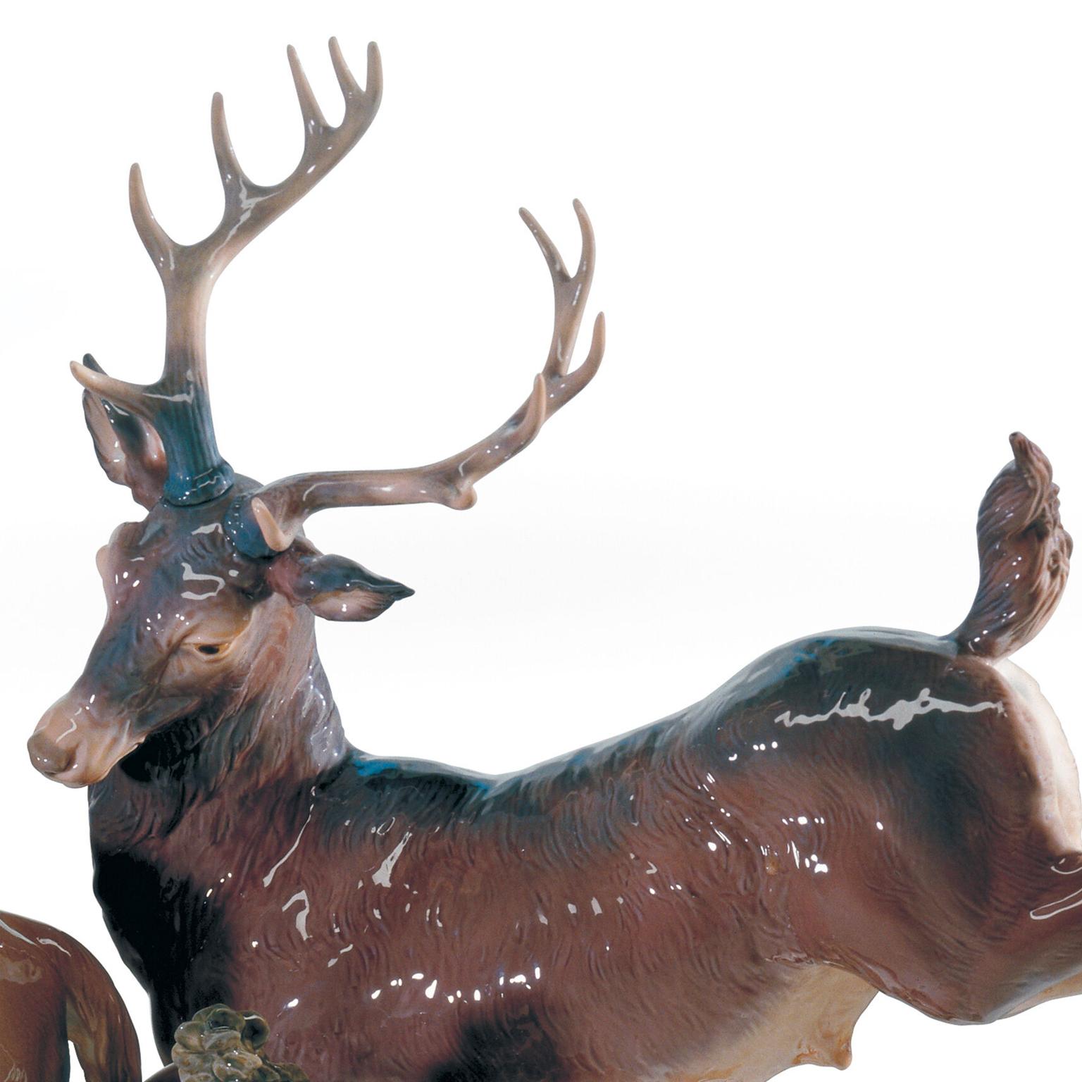 Spanish Pursued Deer Sculpture, Limited Edition For Sale