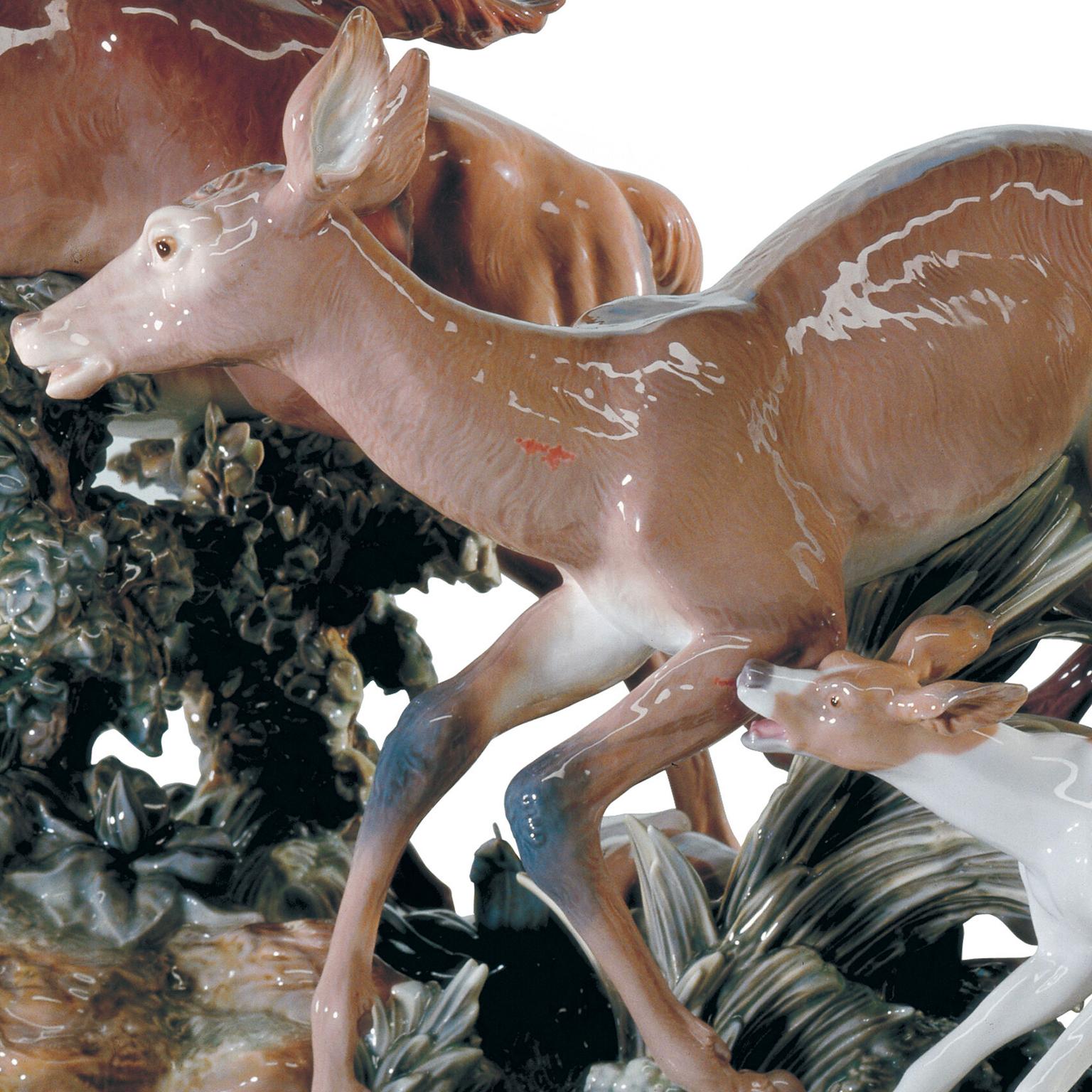 Pursued Deer Sculpture, Limited Edition In New Condition For Sale In Florence, IT