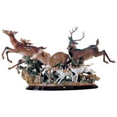 Pursued Deer Sculpture, Limited Edition