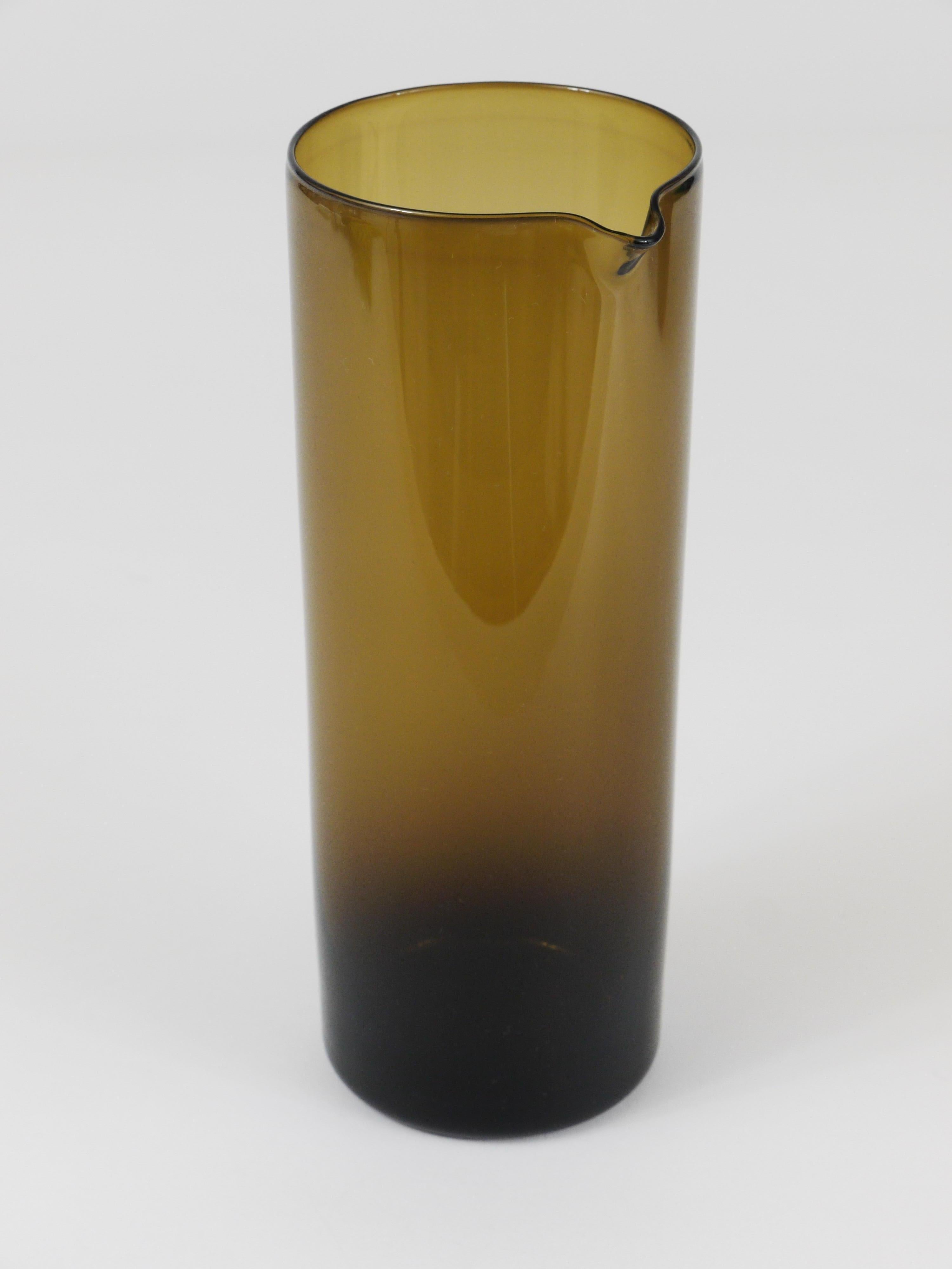Purtilo Glass Pitcher Carafe by Kaj Franck for Nuutajärvi Notsjö, Finland, 1950s In Good Condition For Sale In Vienna, AT