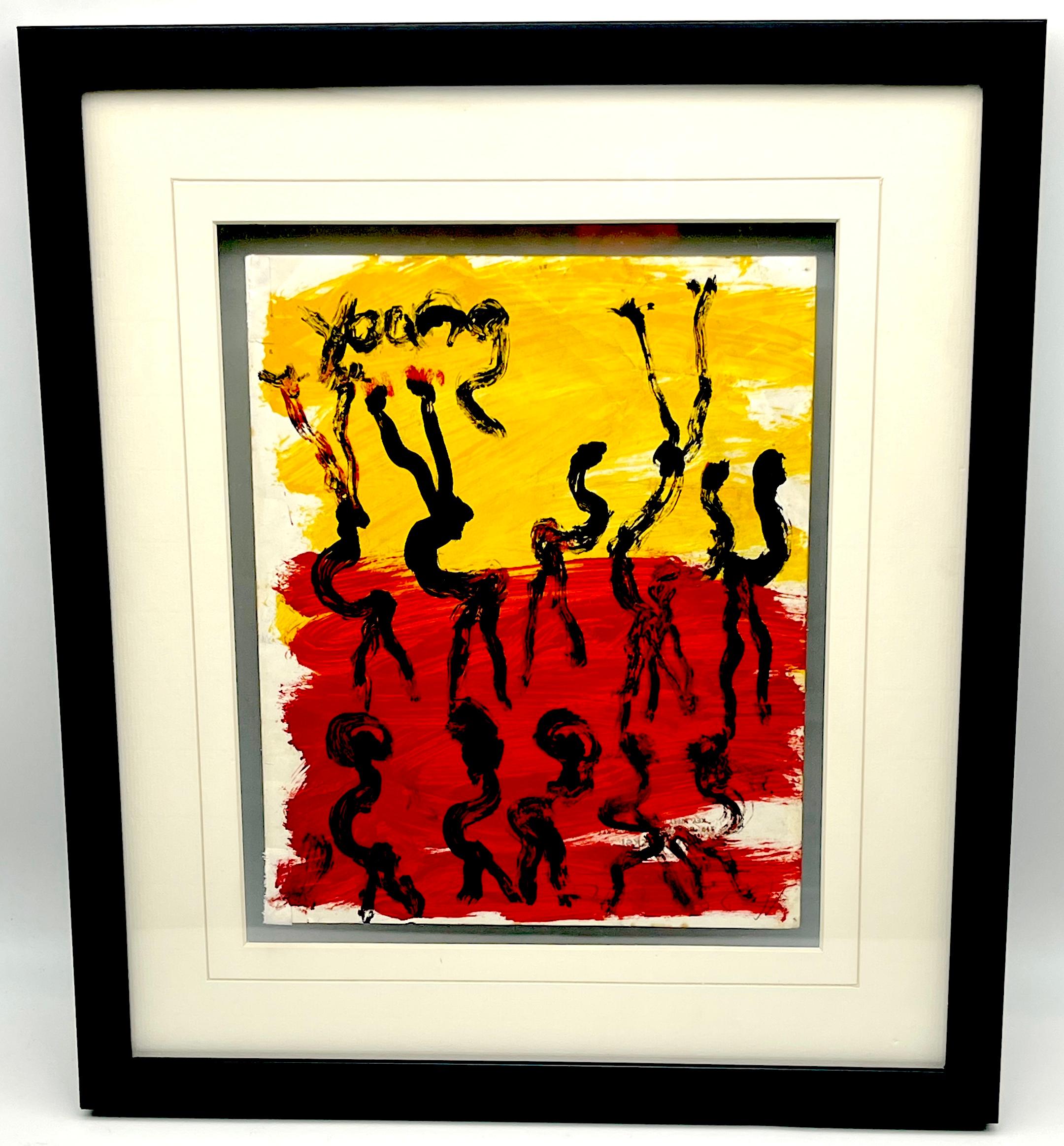Purvis Young (1943-2010)  'Fire Dancers' 20th Century For Sale 2