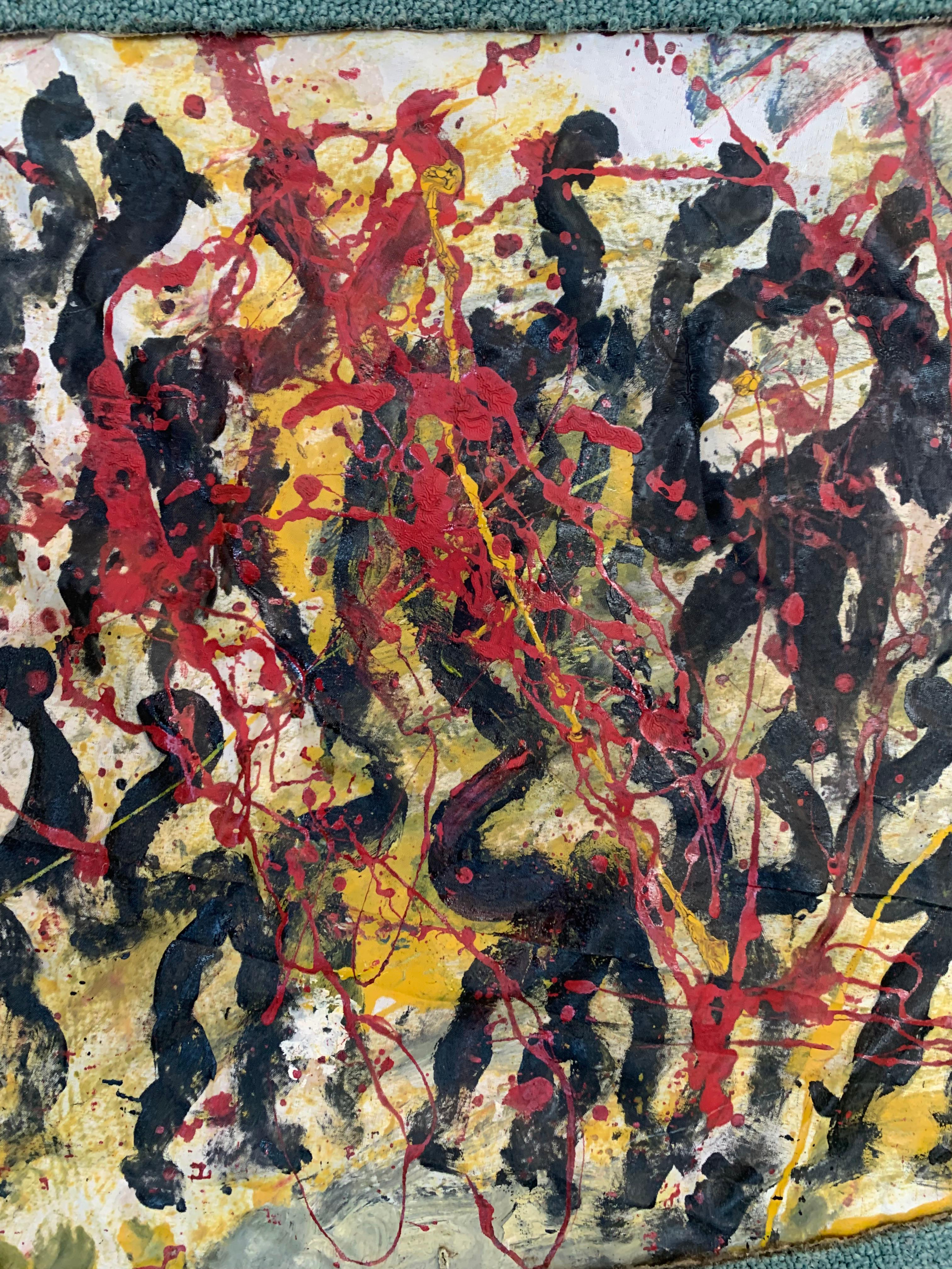 Purvis Young (1943 - 2010)
Collage 1994 - 1996, 1994-1996
Pintura y construcción de madera sobre tabla
96 x 24 pulg. 
Tótem collage de objetos encontrados y pintura