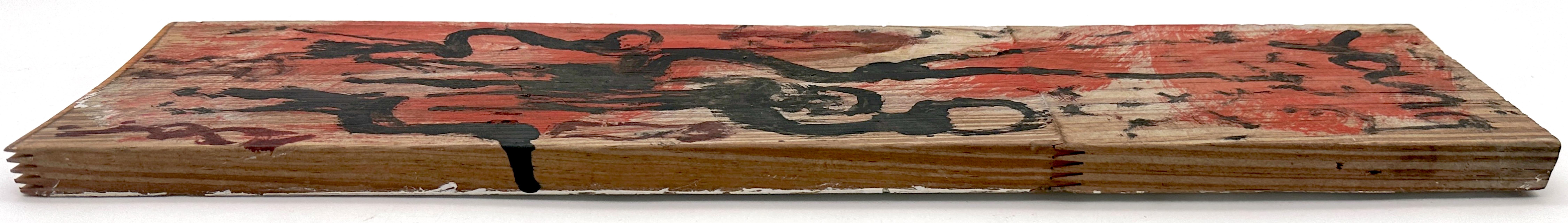 Purvis Young (1989-1999) 'Tanzende Figuren' auf Tafel, größer (amerikanisch) im Angebot