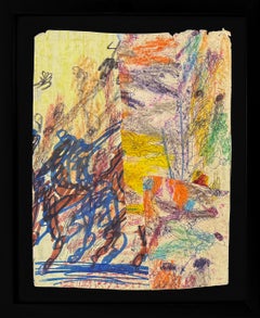 City Rhythms (framed original mixed media collage)