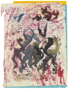 Dancer on the Page (framed original mixed media collage)