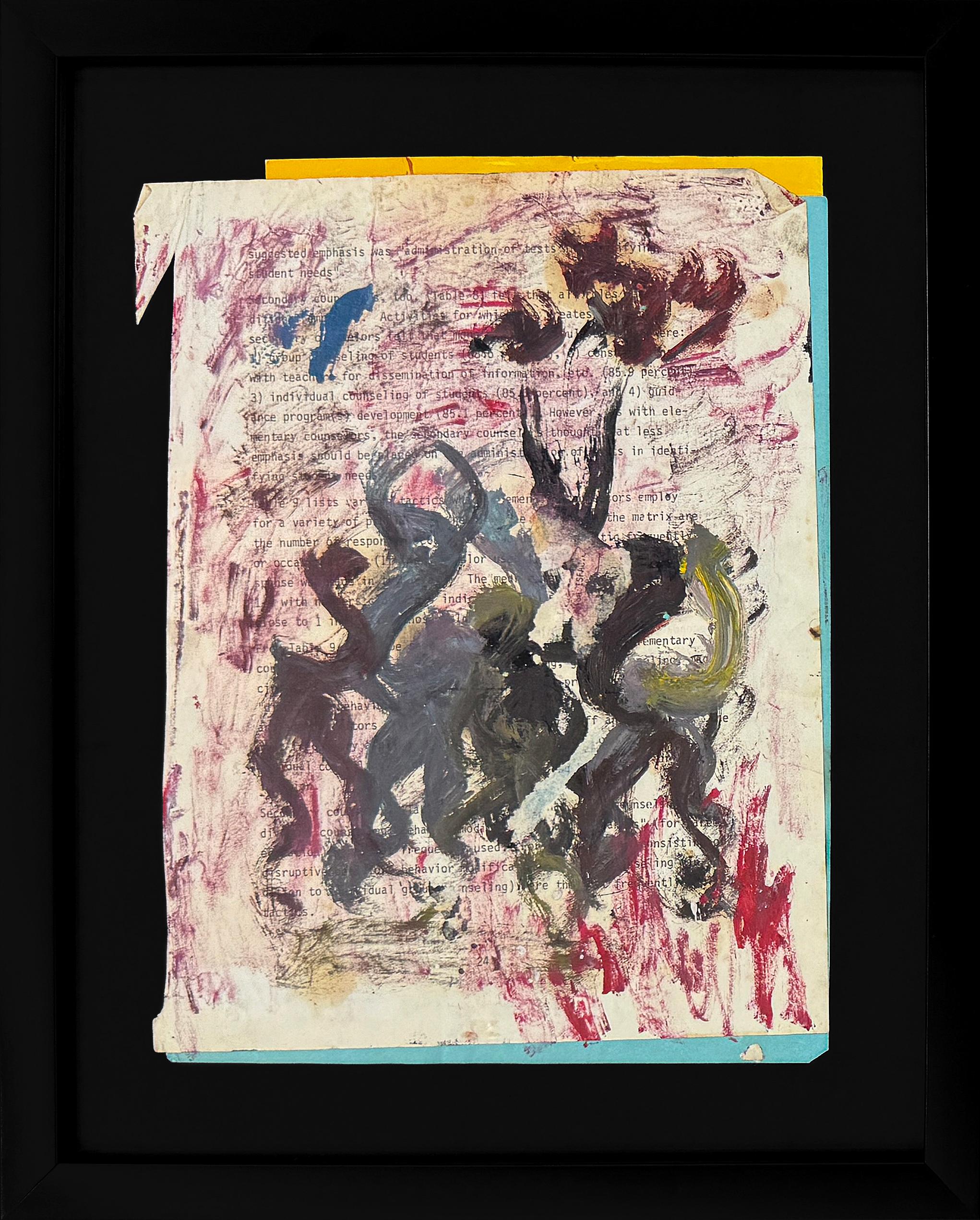 Dancer on the Page (framed original mixed media collage)