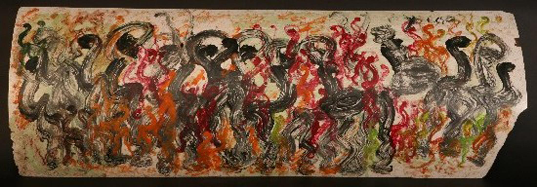 Figures - Mixed Media Art by Purvis Young
