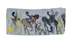 Horsemen (original mixed media painting on cloth)