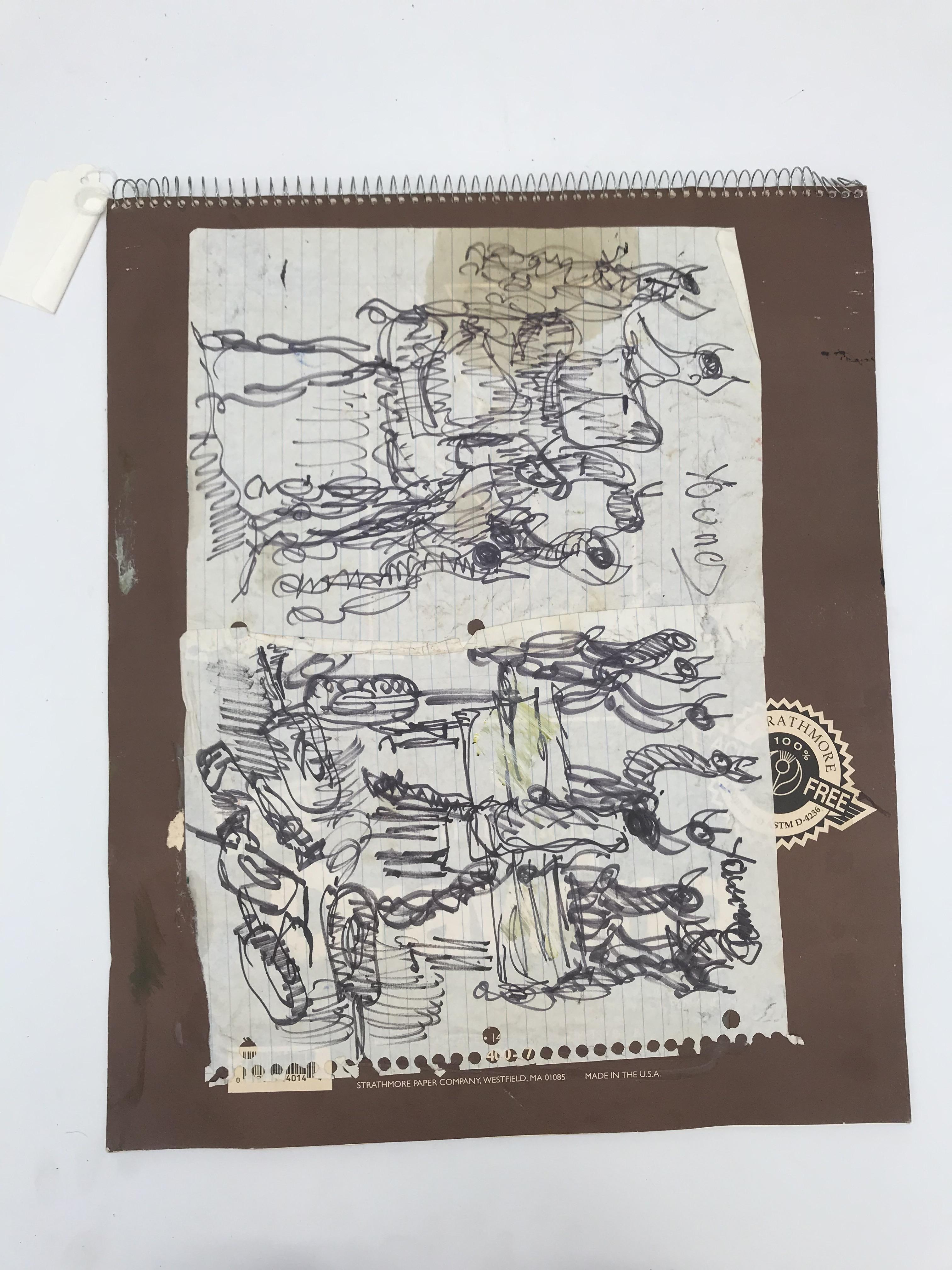 Purvis Young, carnet de croquis sans titre, vers 1990 en vente 1