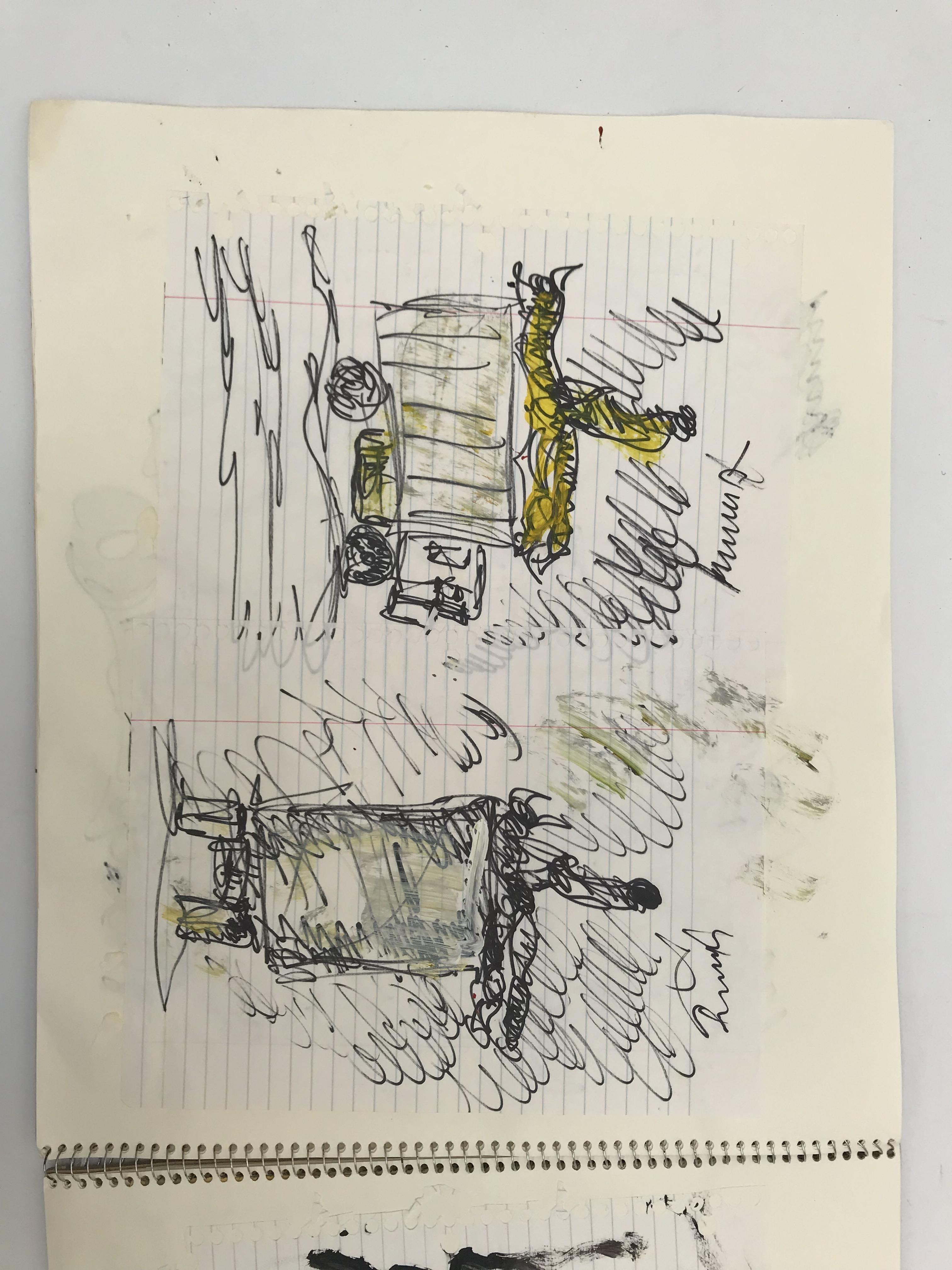 Purvis Young, carnet de croquis sans titre, vers 1990 en vente 2