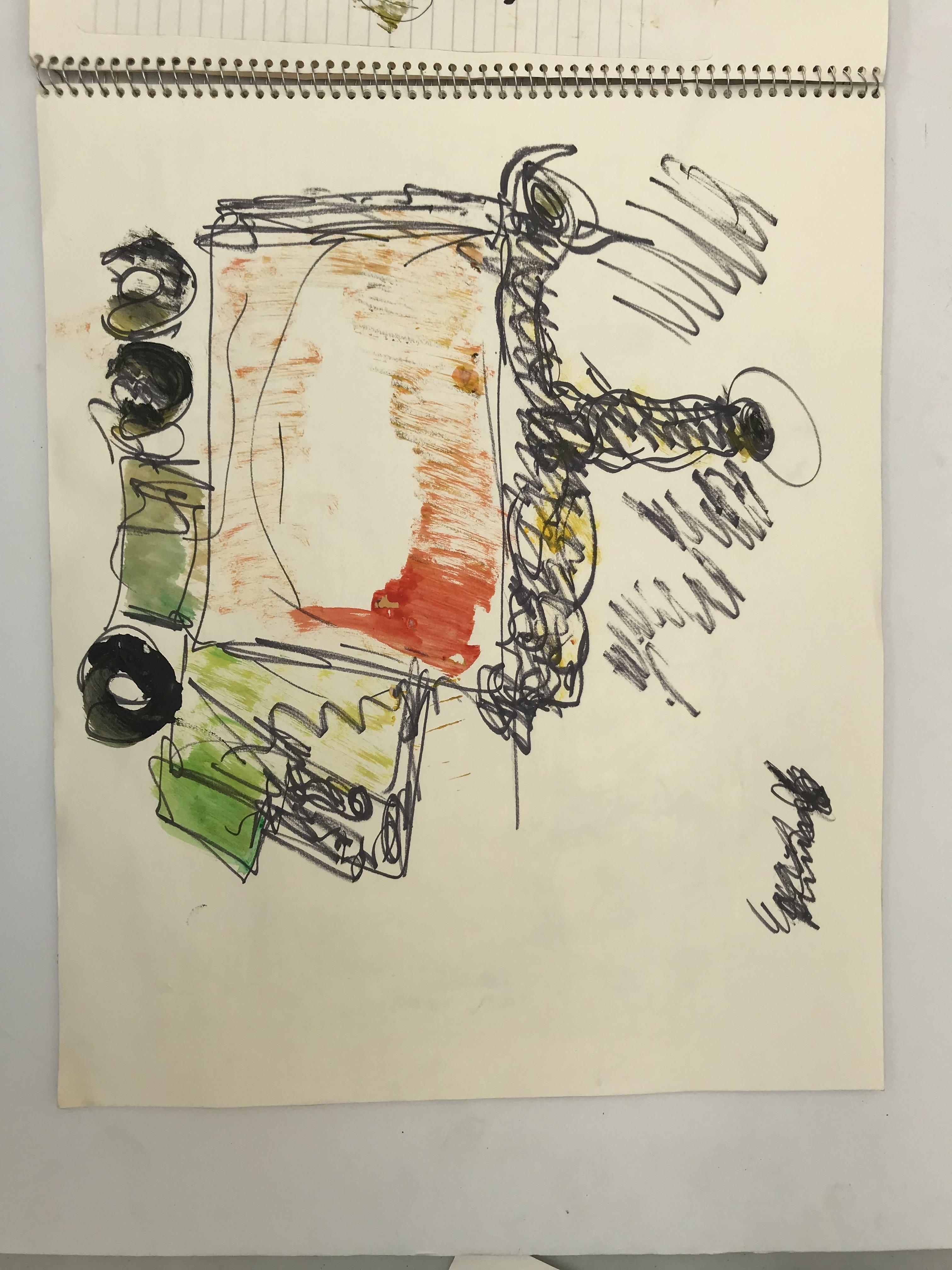 Purvis Young, carnet de croquis sans titre, vers 1990 en vente 3