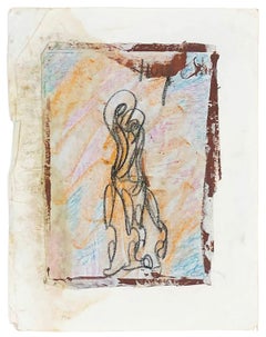 Solitary (original mixed media on paper)