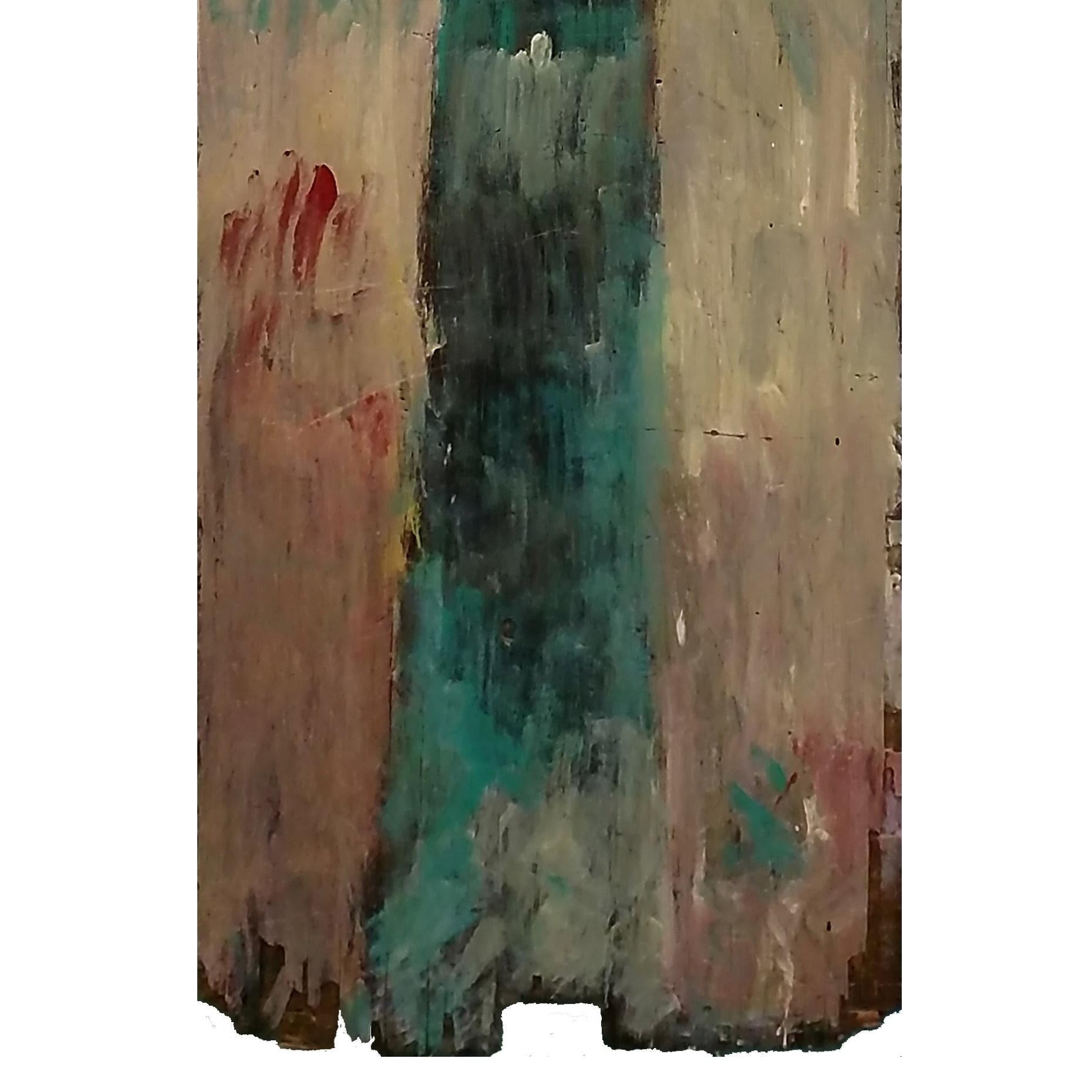LA TORRE (PITTURA SU LEGNO) - Painting Outsider Art di Purvis Young