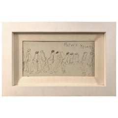 Purvis Young Dipinto originale "Processione" nella Serie #2, firmato
