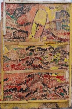 Montres d'anges au-dessus d'elles huile sur panneau de bois