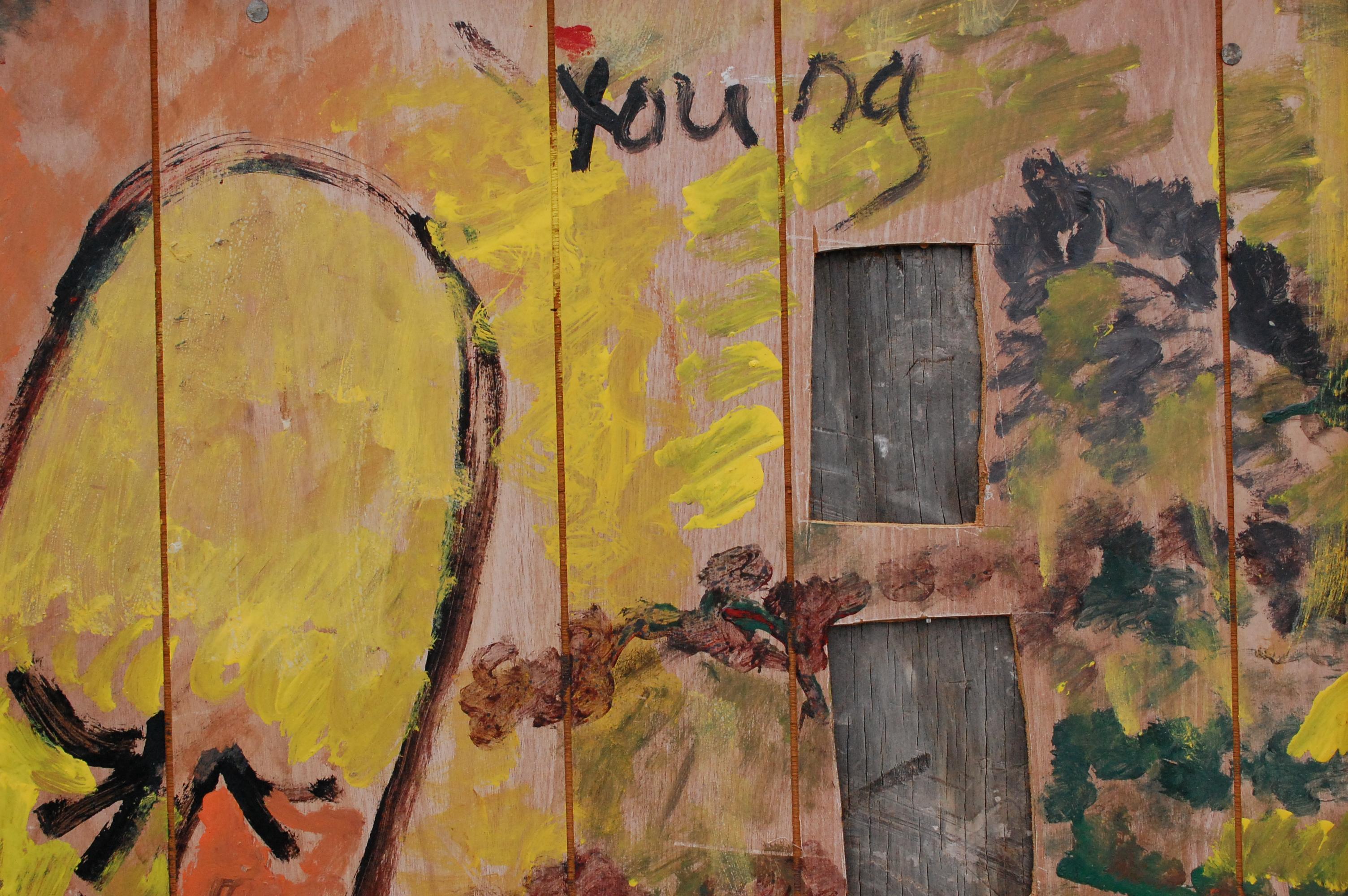 Ángel los vigila 1977
Óleo sobre tabla de madera firmado por el artista.
Se trata de un maravilloso ejemplo de los primeros trabajos de Purvis, firmado por el usuario derecho.
Purvis Young (1943-2010) fue un artista estadounidense de Miami, Florida.