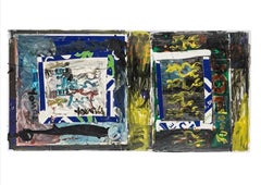 Large Collage Painting Miami Outsider Artist Purvis Young Abstract Outsider Art