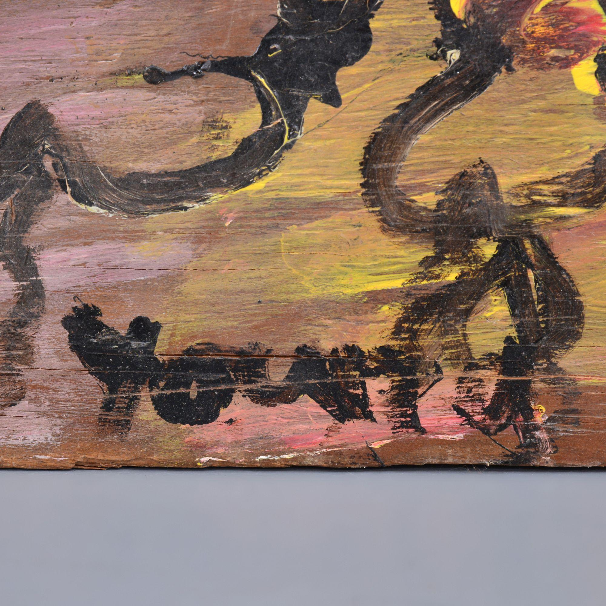 Grande peinture de Purvis Young, succession de l'artiste, 93