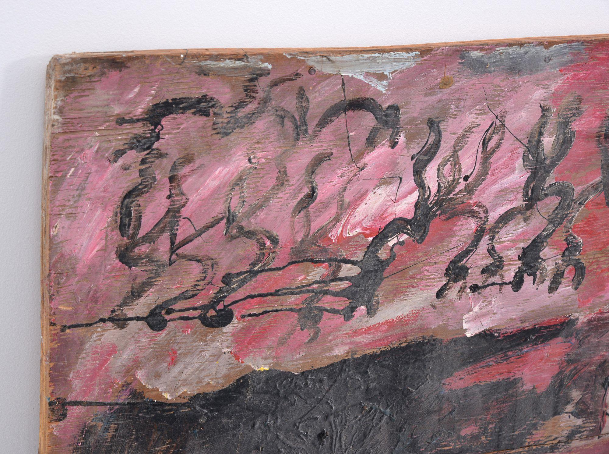 Grande peinture de Purvis Young, succession de l'artiste, 93