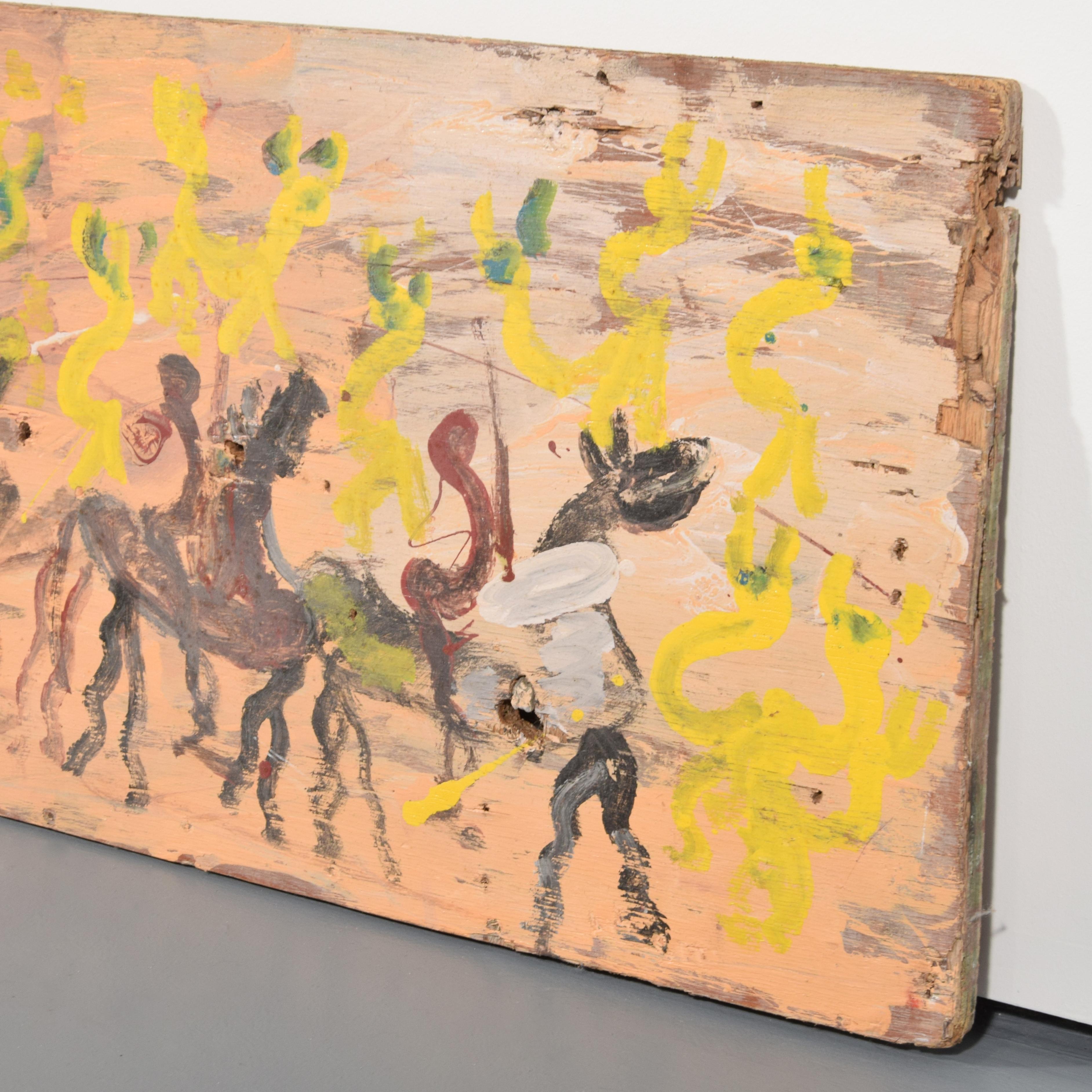 Grande peinture de Purvis Young, succession de l'artiste, 96