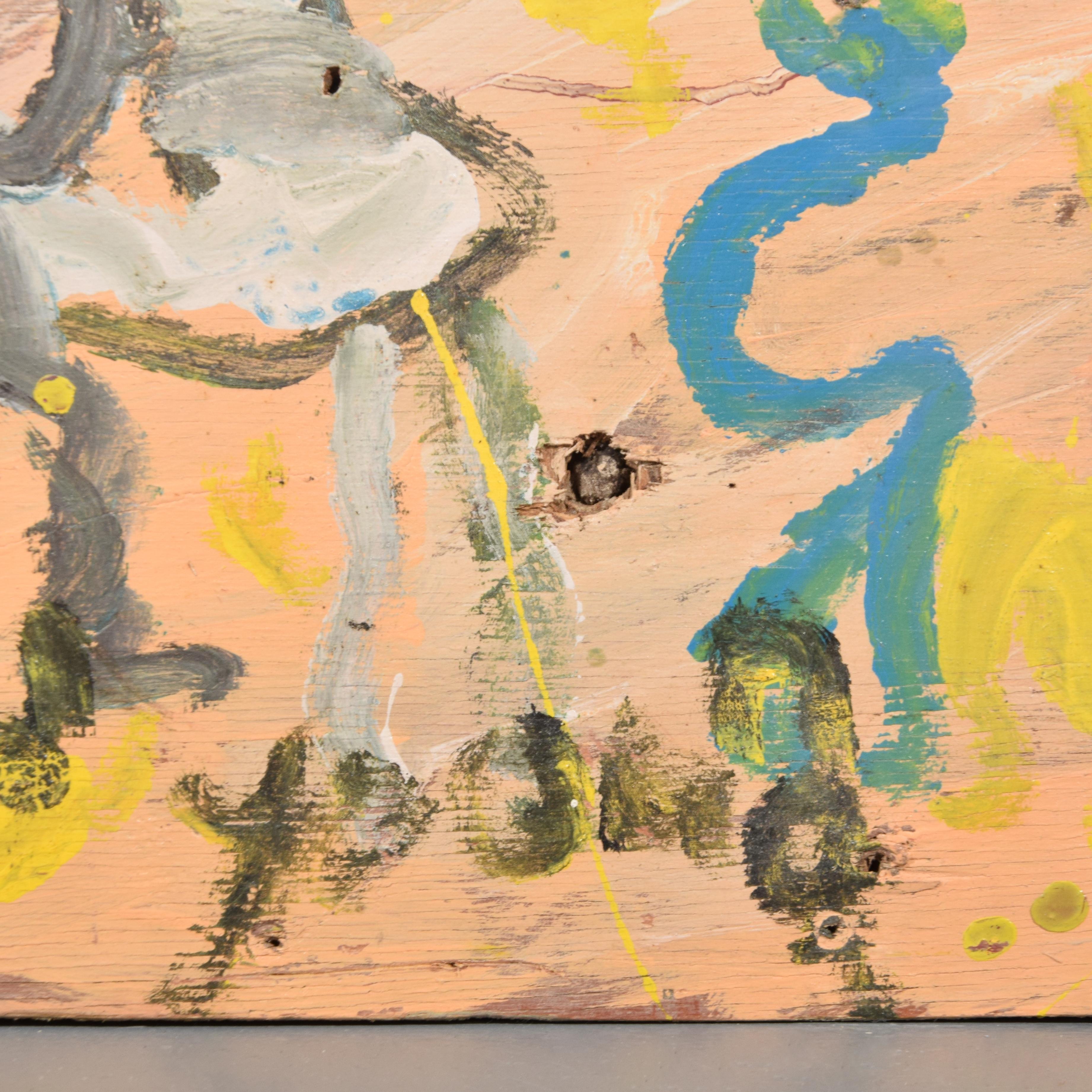 Grande peinture de Purvis Young, succession de l'artiste, 96