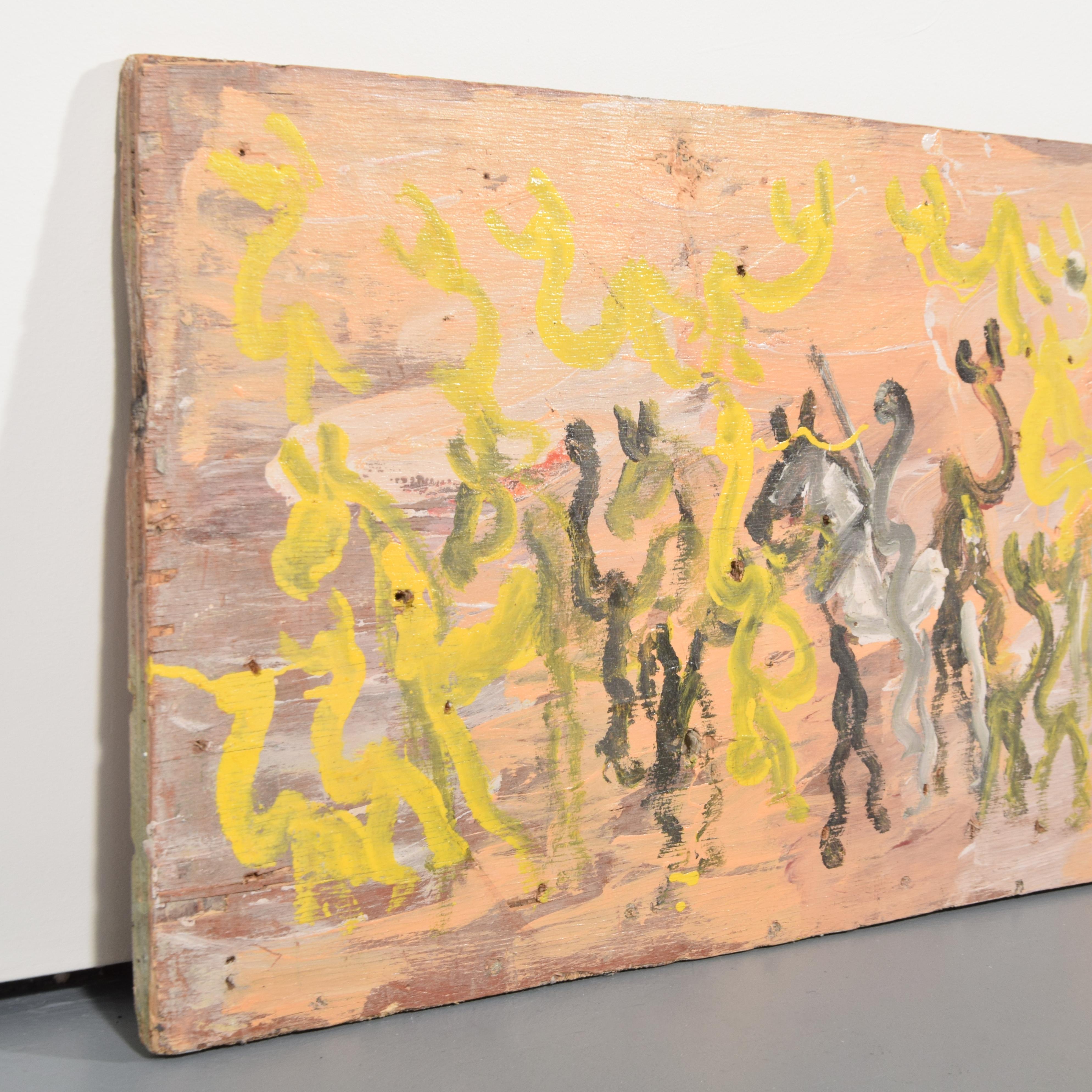 Grande peinture de Purvis Young, succession de l'artiste, 96