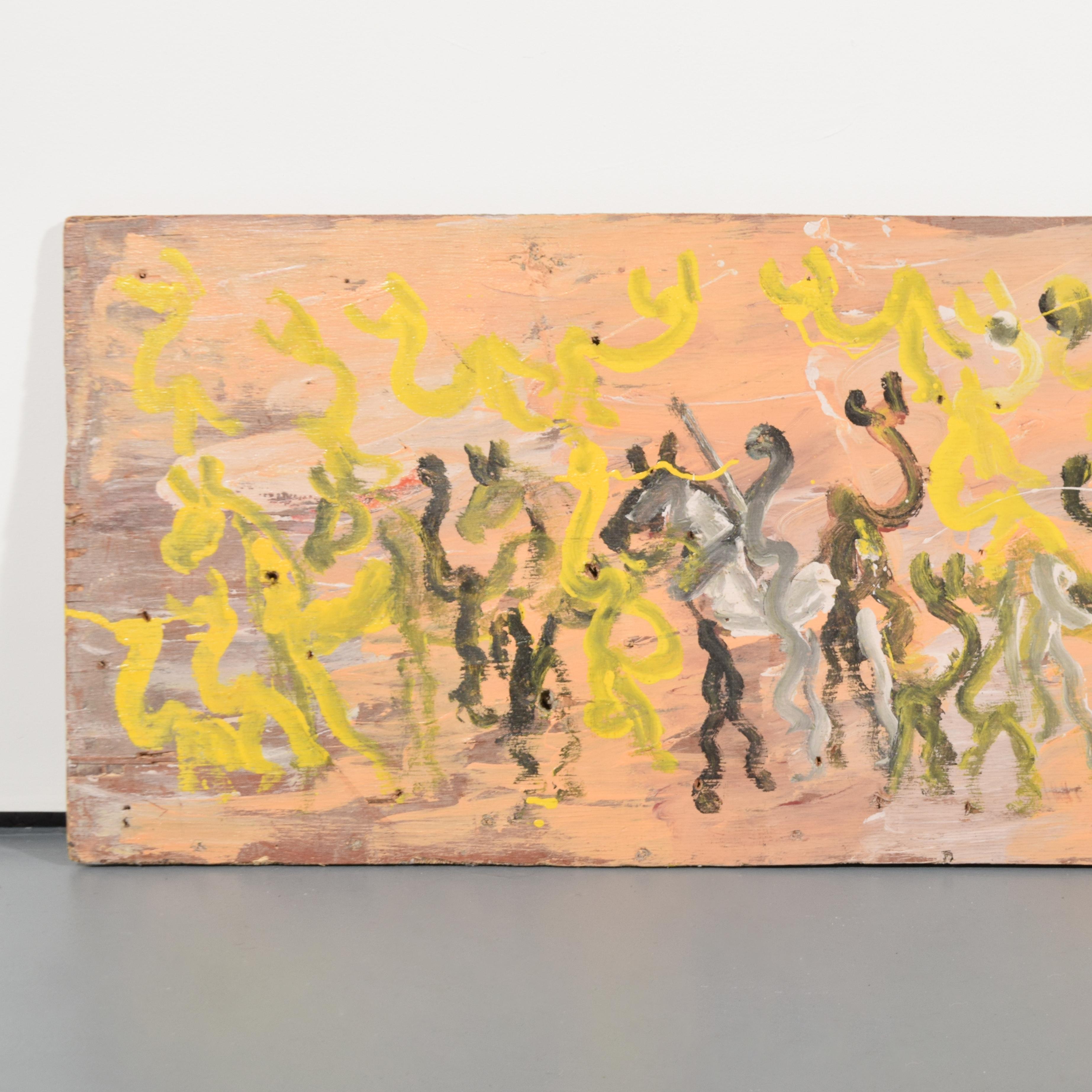 Grande peinture de Purvis Young, succession de l'artiste, 96