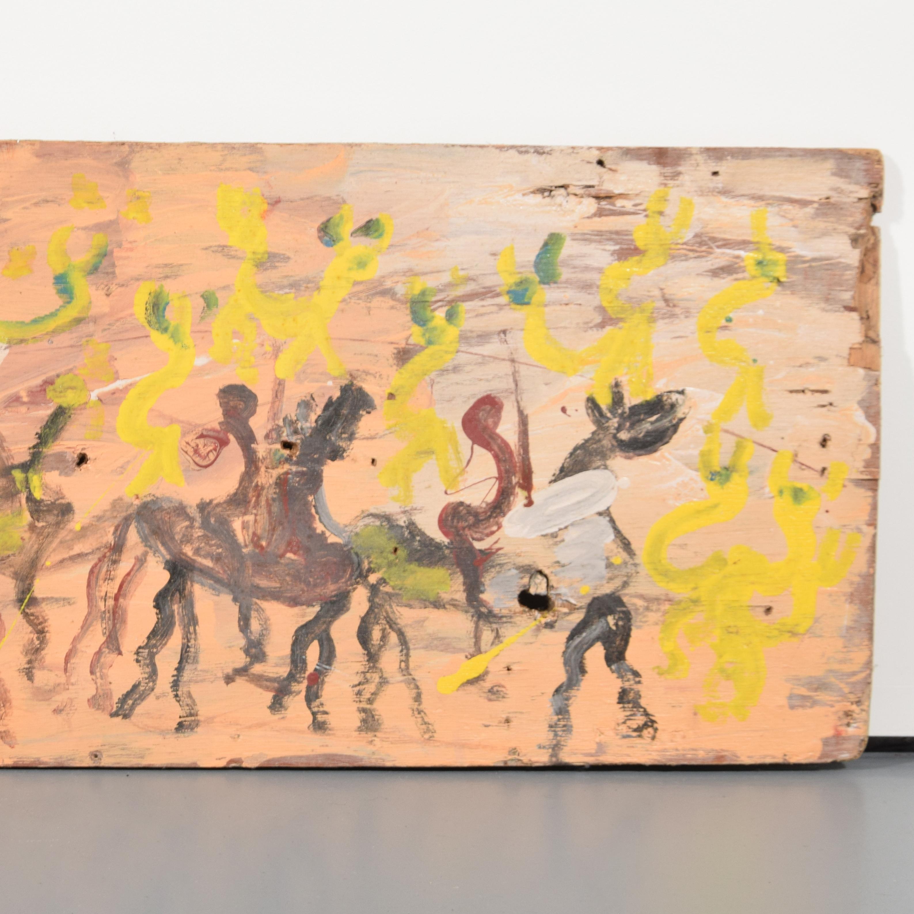Grande peinture de Purvis Young, succession de l'artiste, 96