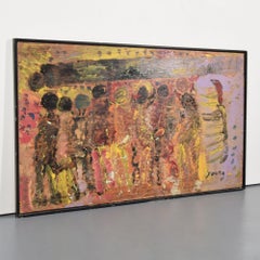 Massive Purvis Young Painting, Estate of the Artist, 84"W