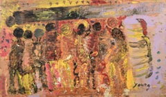 Massive Purvis Young Painting, Estate of the Artist, 84"W