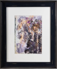 Purvis Young Beidseitig signierte Original-Mischtechnik-Zeichnung
