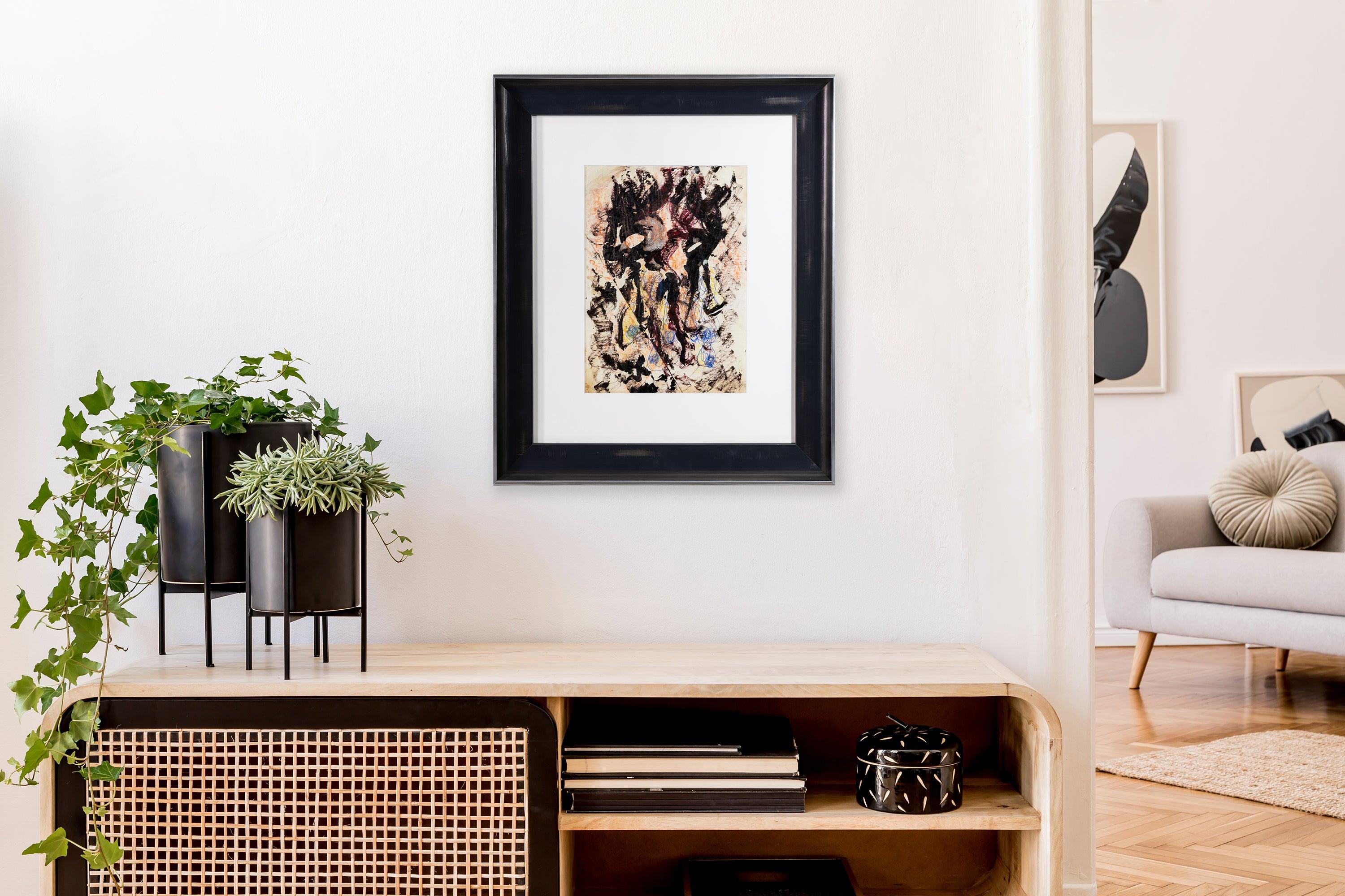 Purvis Young Dual-Sided Signed Original Mixed Media Drawing - Untitled 1