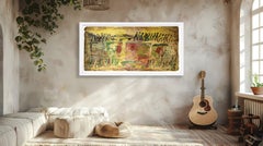 Purvis Young Grande 50" Pittura originale di camion e auto su compensato