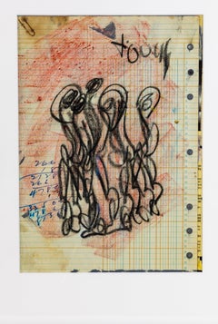 Purvis Young ha firmato un disegno figurativo originale a pastello