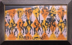 Purvis Young Spirit Dancers Large 46" Original Painting on Canvas with COA