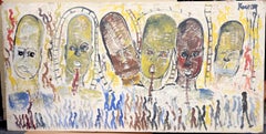 Purvis Young, Transzendenz, Acryl auf Holz, 1989-1999