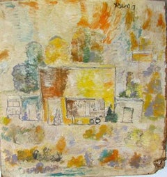 Purvis Young, Truck and Buildings, Painting