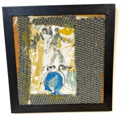 Purvis Young "Walking on the World" Mixed-Media Assemblage on Found Wood