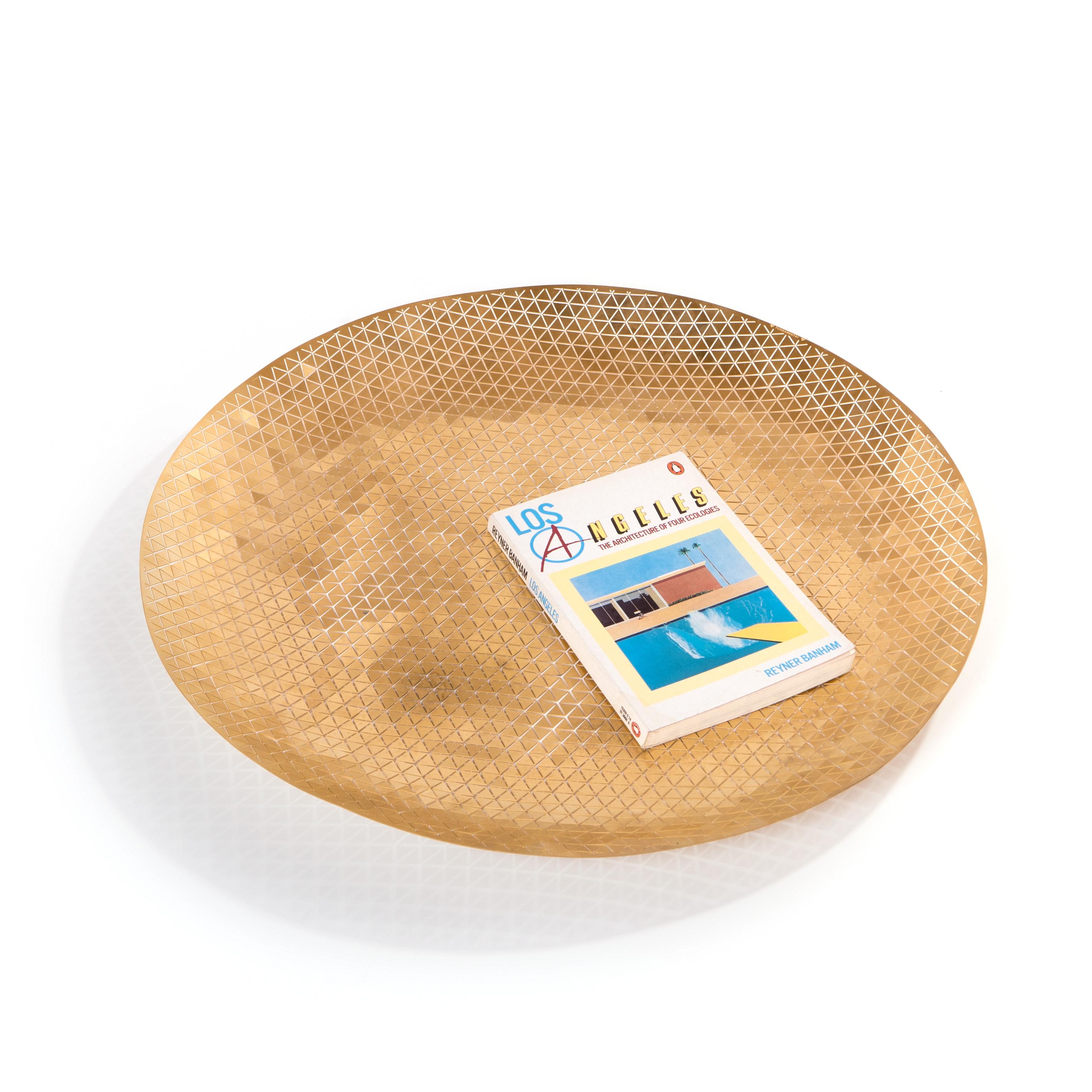 Moderno PUSH XL : Centrotavola contemporaneo in ottone in vendita