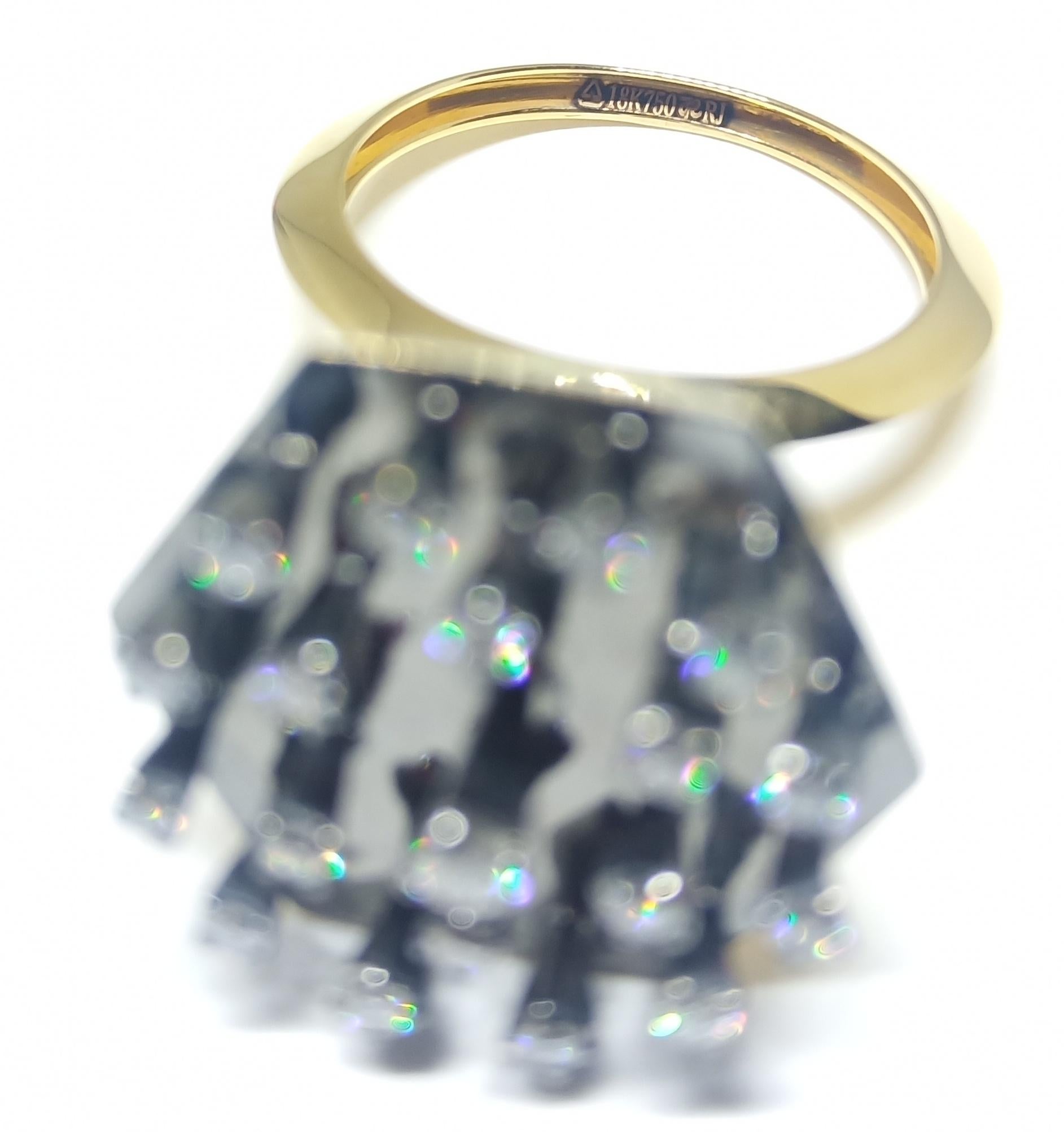 Women's Put Comparisons to Grave with Contemporary One of a Kind Diamond Fashion Ring For Sale