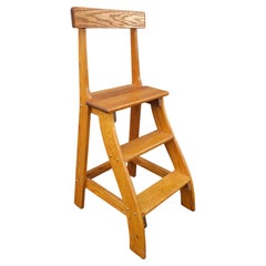 Used Putnam Rolling Ladder Oak library Steps Ladder