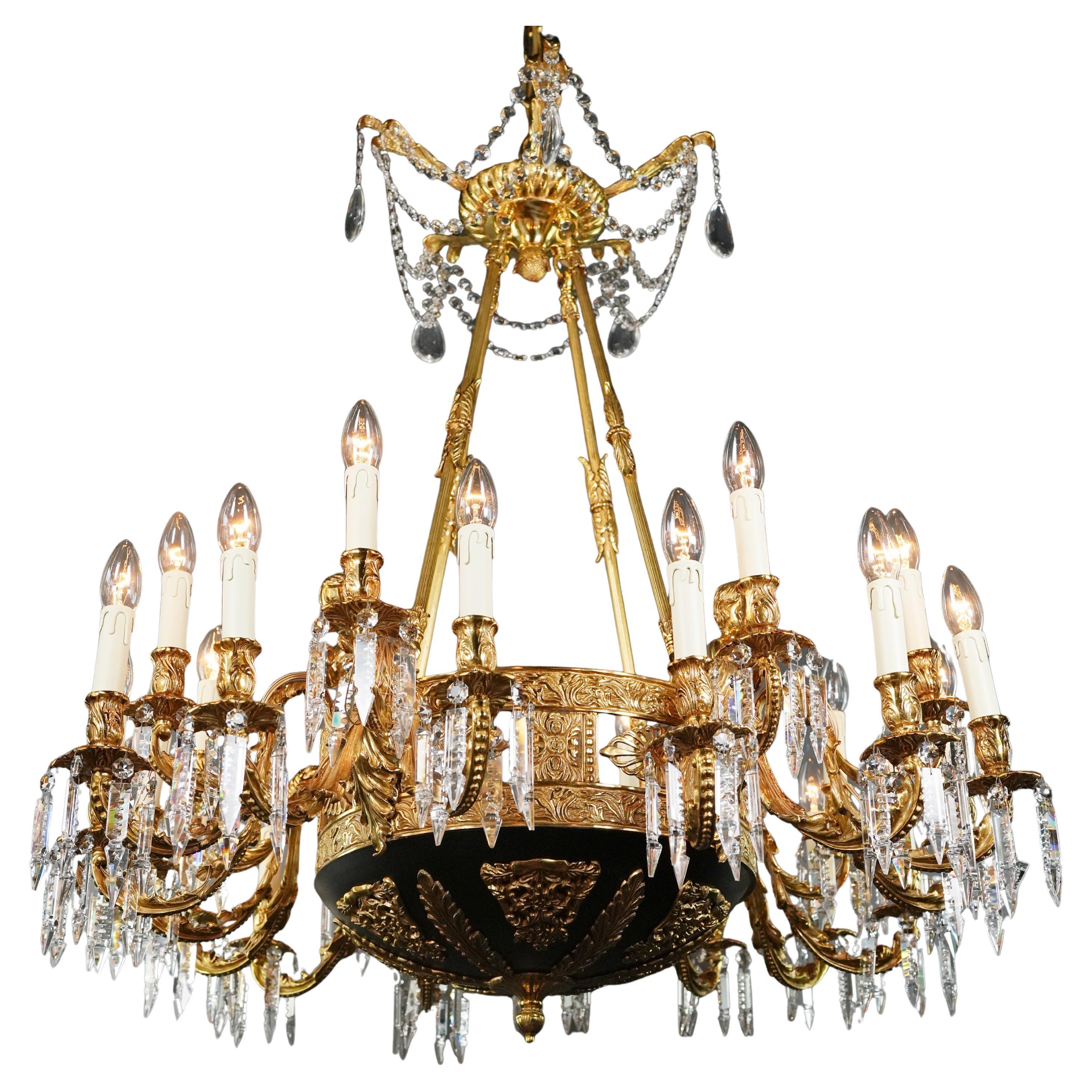 Putto Lámpara Imperio de Latón Oro Antiguo