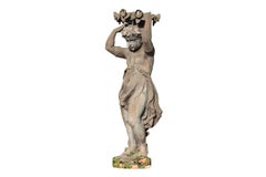 Putto, Sculpture Cast Iron, 19th Century, 145cm