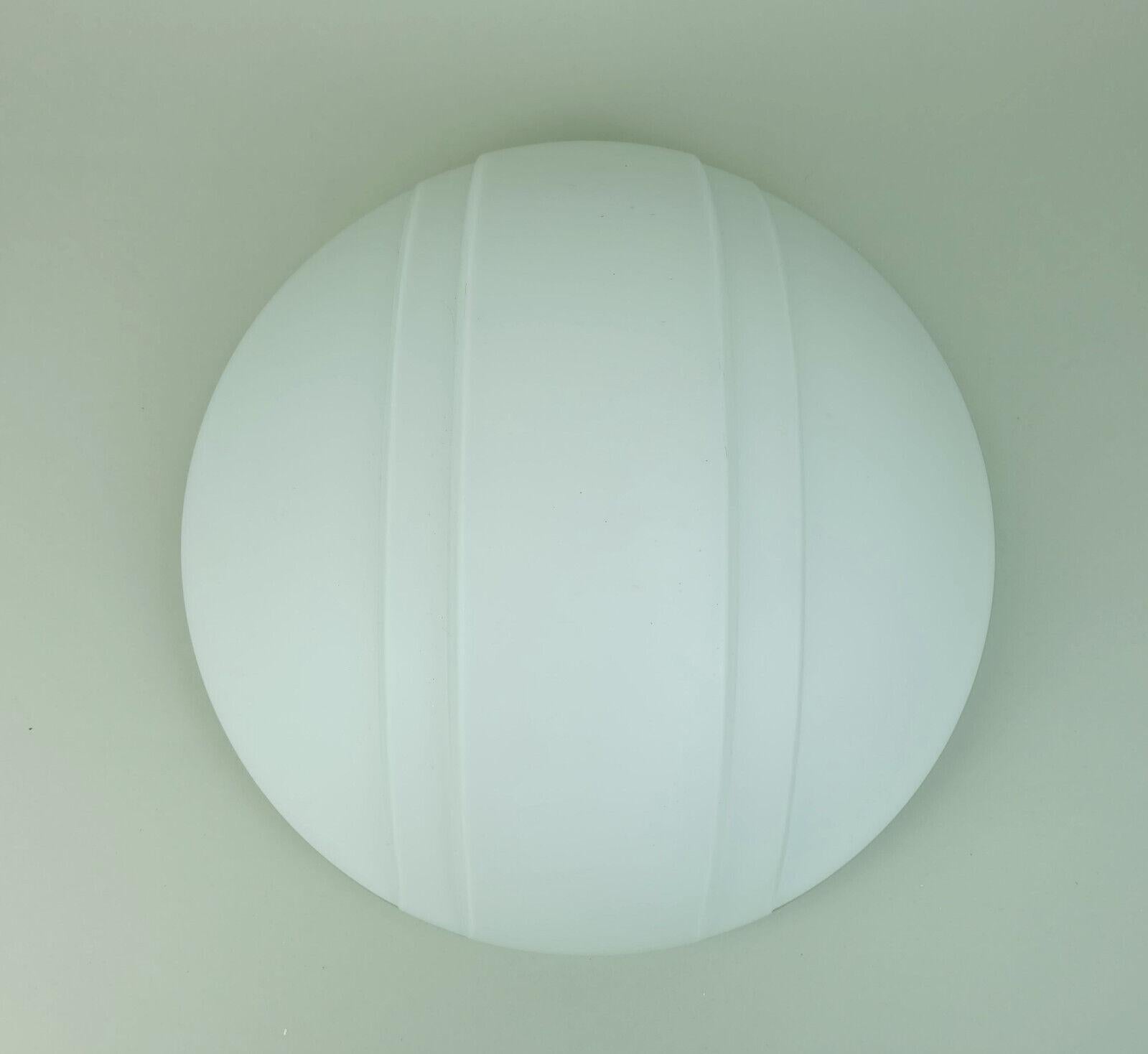 putzler FLUSH MOUNT ceiling light white glass satin glass 1970s 1980s For Sale 1